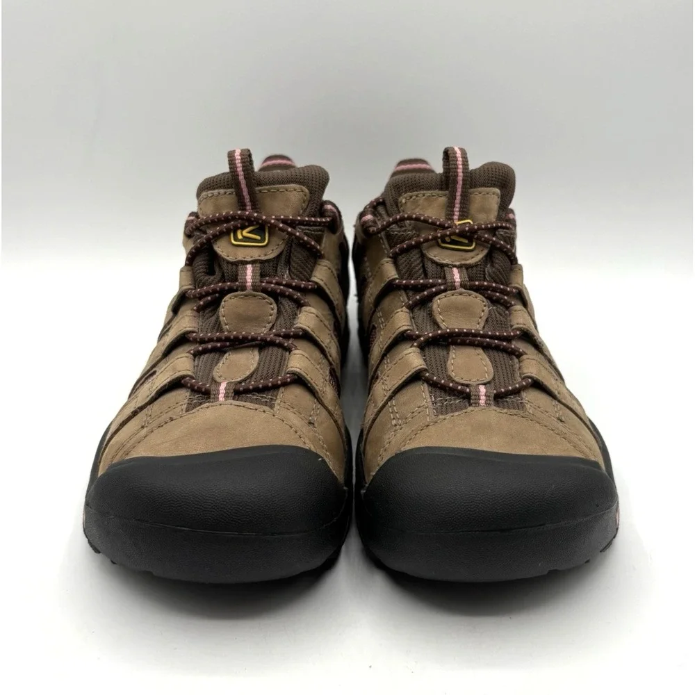 KEEN Hiking Shoes Big Kid Size 3 Brown Pink Waterproof Outdoor Shoe